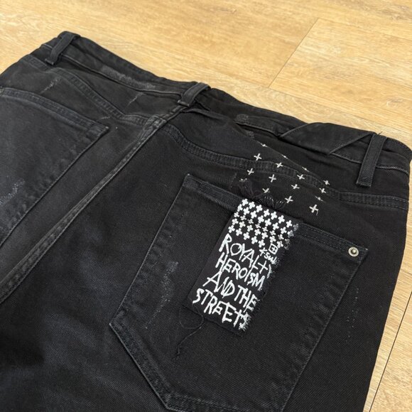 KSUBI 'Van Winkle' Distressed Denim - 36" - BLACK - Picture 7 of 7